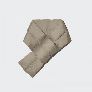 Uniqlo HEATTECH Lined Padded Men Scarf Beige US | VTCW-89413