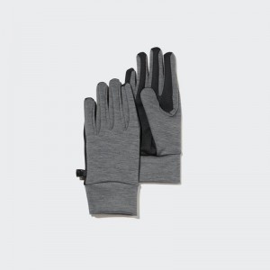 Uniqlo HEATTECH Lined Stretch Men Gloves Grey US | JINM-10536