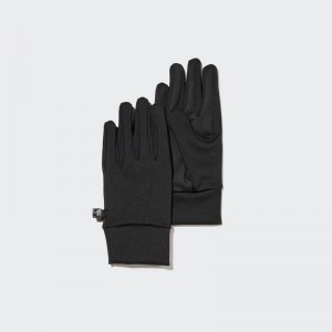 Uniqlo HEATTECH Lined Stretch Men Gloves Black US | PZWI-34907