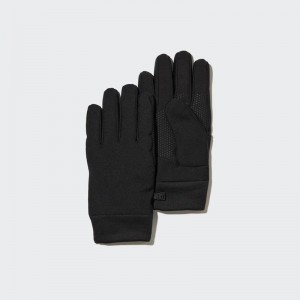 Uniqlo HEATTECH Lined Touchscreen Men Gloves Black US | LDWG-45917