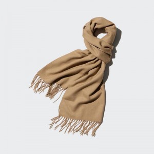 Uniqlo HEATTECH Men Scarf Beige US | DNQJ-58736