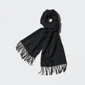 Uniqlo HEATTECH Men Scarf Black US | NPTE-45072