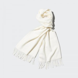 Uniqlo HEATTECH Men Scarf Off White US | HXCG-87390