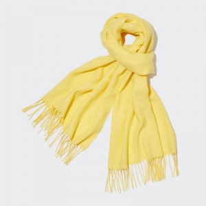 Uniqlo HEATTECH Men Scarf Yellow US | SVTQ-09183