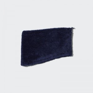 Uniqlo HEATTECH Neck Warmer (Fluffy Fleece) Men Scarf Navy US | WDBR-15806