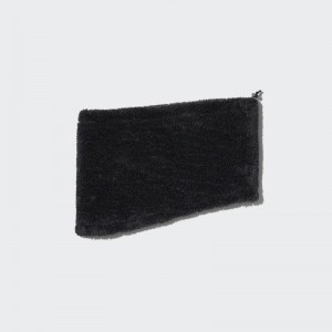 Uniqlo HEATTECH Neck Warmer (Fluffy Fleece) Men Scarf Black US | SUAJ-39761