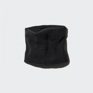 Uniqlo HEATTECH Neck Warmer Men Scarf Black US | QVWI-80957