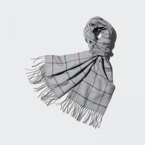 Uniqlo HEATTECH (Patterned) Men Scarf Grey US | HTCL-79043