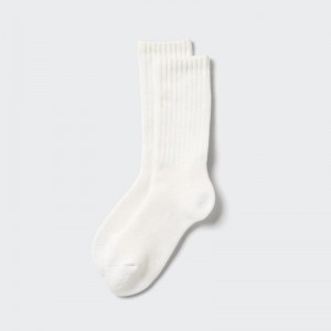 Uniqlo HEATTECH (Pile) Men Socks Off White US | STHU-67915