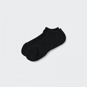 Uniqlo HEATTECH Short (Pile) Men Socks Black US | TLIN-70568