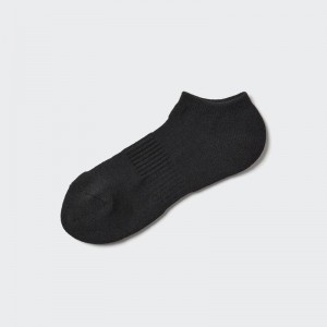 Uniqlo HEATTECH (Short, Pile) Men Socks Black US | HRLV-30594