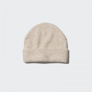 Uniqlo HEATTECH Soufflé Yarn Beanie Men Beanie Beige US | XNTR-24058