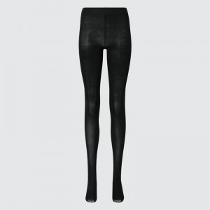 Uniqlo HEATTECH Tights Women Socks Tights Black US | KYEL-37916