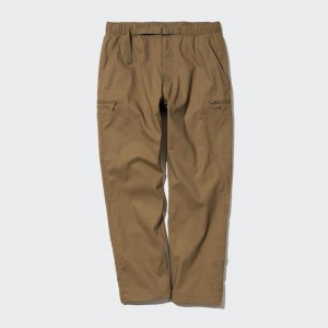 Uniqlo HEATTECH Warm Lined Men Trousers Brown US | PEMV-21035