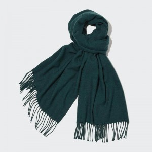 Uniqlo HEATTECH Women Scarf Dark Green US | BGJA-64752