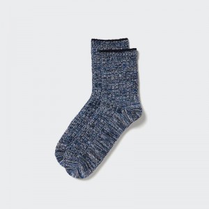 Uniqlo Half (Mélange) Men Socks Navy US | AOLW-03642