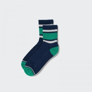 Uniqlo Half (Pattern) Men Socks Blue US | VKWN-65907