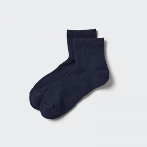 Uniqlo Half (Pile) Men Socks Navy US | VTXO-21954