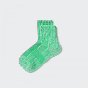 Uniqlo Half (Ribbed) Men Socks Green US | HNQV-47608