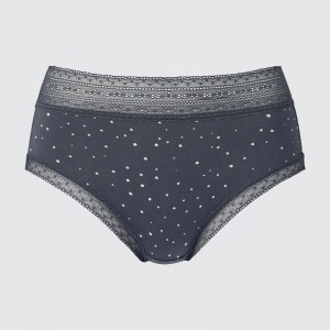 Uniqlo High Rise (Dots) Women Briefs Dark Grey US | AFWU-62875