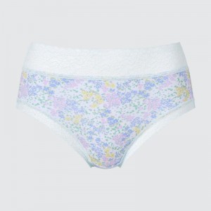 Uniqlo High Rise (Flowers) Women Briefs Light Blue US | VPBG-45108