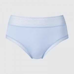 Uniqlo High Rise (Lace) Women Briefs Light Blue US | VDYW-72043