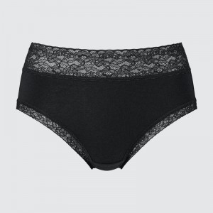 Uniqlo High Rise Women Briefs Black US | BIEK-18654