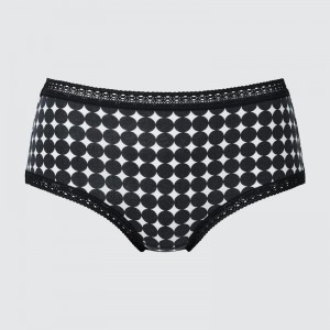 Uniqlo Hiphugger (Dot) Women Briefs Black US | YVPX-31670