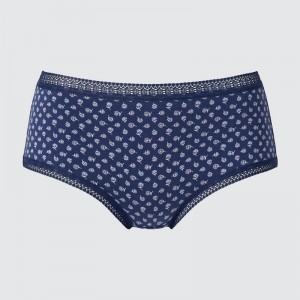 Uniqlo Hiphugger (Flowers) Women Briefs Navy US | VKTJ-76142