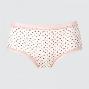 Uniqlo Hiphugger (Flowers) Women Briefs Off White US | FPNX-21630