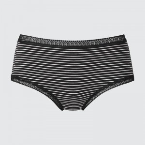 Uniqlo Hiphugger (Stripe) Women Briefs Black US | RSHV-74293