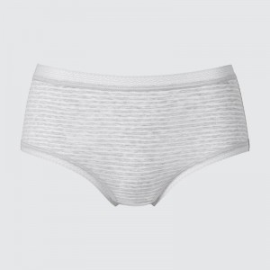 Uniqlo Hiphugger (Stripe) Women Briefs Grey US | IEUS-89062