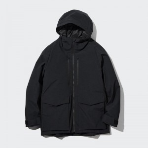 Uniqlo Hybrid Down (3D Cut) Men Parka Black US | ZFBN-73849