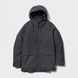 Uniqlo Hybrid Down (3D Cut) Men Parka Dark Grey US | MCQO-31647