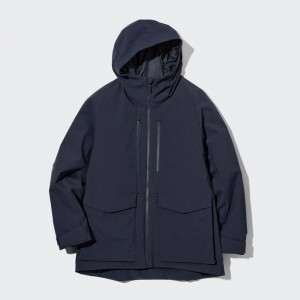 Uniqlo Hybrid Down 3D Cut Men Parka Navy US | BVSZ-57692