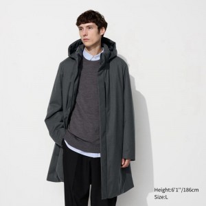 Uniqlo Hybrid Down Men Coat Dark Grey US | WDYR-31802