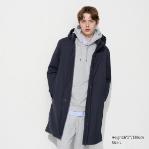 Uniqlo Hybrid Down Men Coat Navy US | LOGB-01328