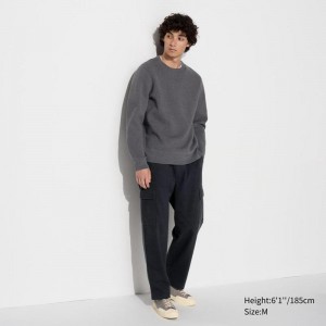 Uniqlo Jersey Easy Cargo Men Trousers Black US | XZTS-39207