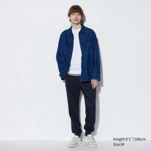 Uniqlo Joggers (Long) Men Joggers Navy US | RFBJ-23796