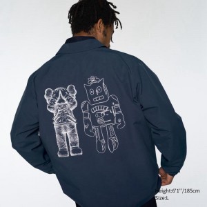 Uniqlo KAWS + Warhol UT Coach Women Jackets Navy US | NQUV-87256