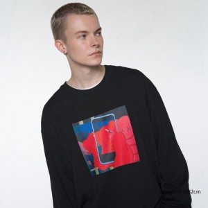 Uniqlo KAWS + Warhol UT Graphic Women Sweatshirts Black US | FWMS-27069