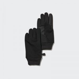 Uniqlo Kids HEATTECH Lined Touchscreen Thermal Kids' Gloves Black US | XWFJ-28430