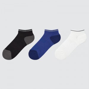 Uniqlo Kids Short (Three Pairs) Kids' Socks Dark Grey US | ADTR-35760