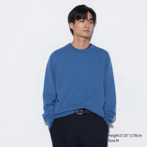 Uniqlo Men Sweatshirt Blue US | ETNH-50183