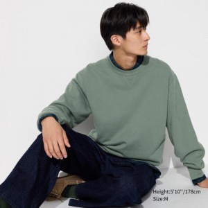 Uniqlo Men Sweatshirt Green US | BAXY-29061