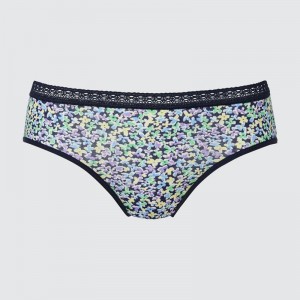 Uniqlo Mid Rise (Flowers) Women Briefs Navy US | HXKM-94135