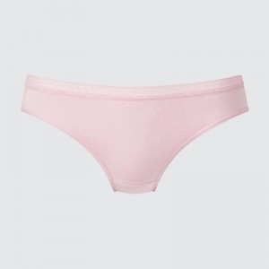 Uniqlo Mid Rise (Lace) Women Briefs Pink US | WNBQ-35218