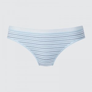 Uniqlo Mid Rise (Stripe) Women Briefs Blue US | QBZR-51673