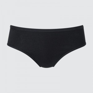 Uniqlo Mid Rise Women Briefs Black US | DPYE-86901