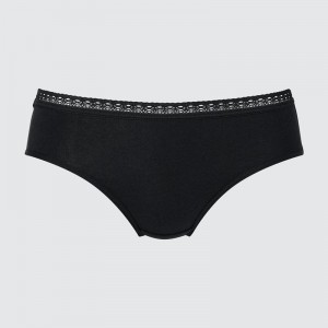 Uniqlo Mid Rise Women Briefs Black US | MCSO-47592